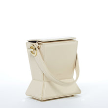 Load image into Gallery viewer, Cream Leather Bucket Bag Off White Unique Leather Crossbody Purse Women's Handbag
