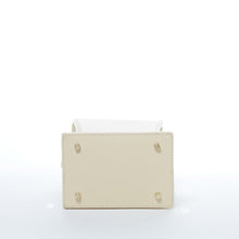 Load image into Gallery viewer, Cream Leather Bucket Bag Off White Unique Leather Crossbody Purse Women's Handbag
