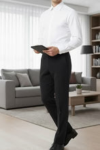 Load image into Gallery viewer, "Washington" Black Stretch Blend Tuxedo Pants
