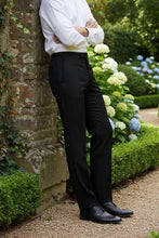 Load image into Gallery viewer, "Washington" Black Stretch Blend Tuxedo Pants
