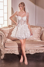 Load image into Gallery viewer, Wedding Mini With Beaded Floral Applique
